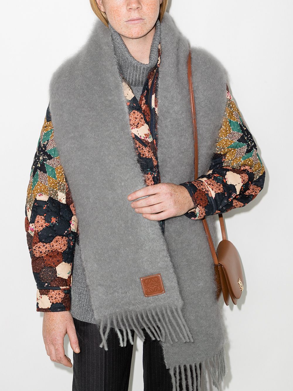 Loewe LOEWE- Mohair And Wool Fringed Scarf