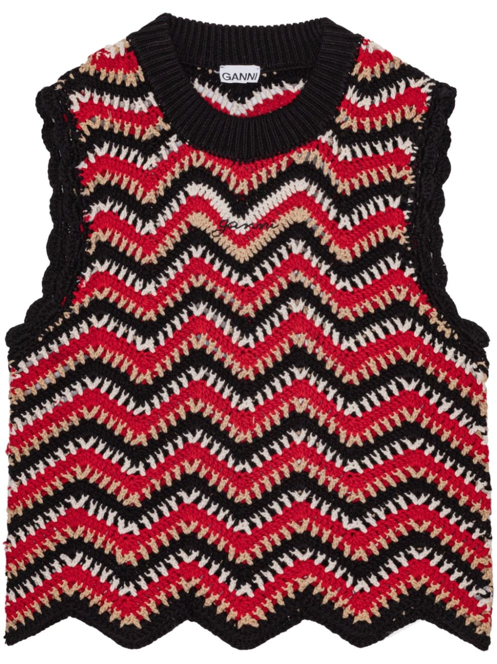 Ganni GANNI- Crochet Cotton Vest