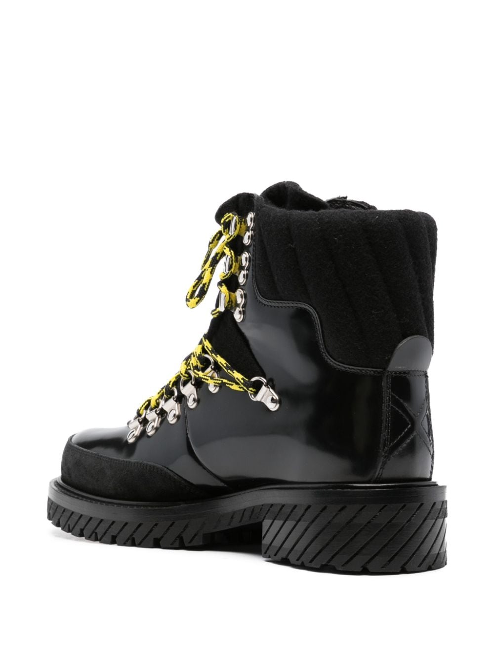 OFF-WHITE OFF-WHITE- Gstaad Leather Ankle Boots