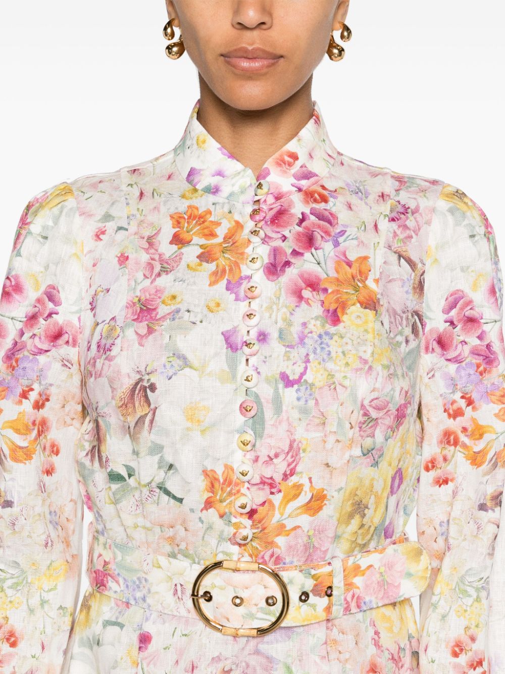 Zimmermann ZIMMERMANN- Floral Print Linen Mini Dress