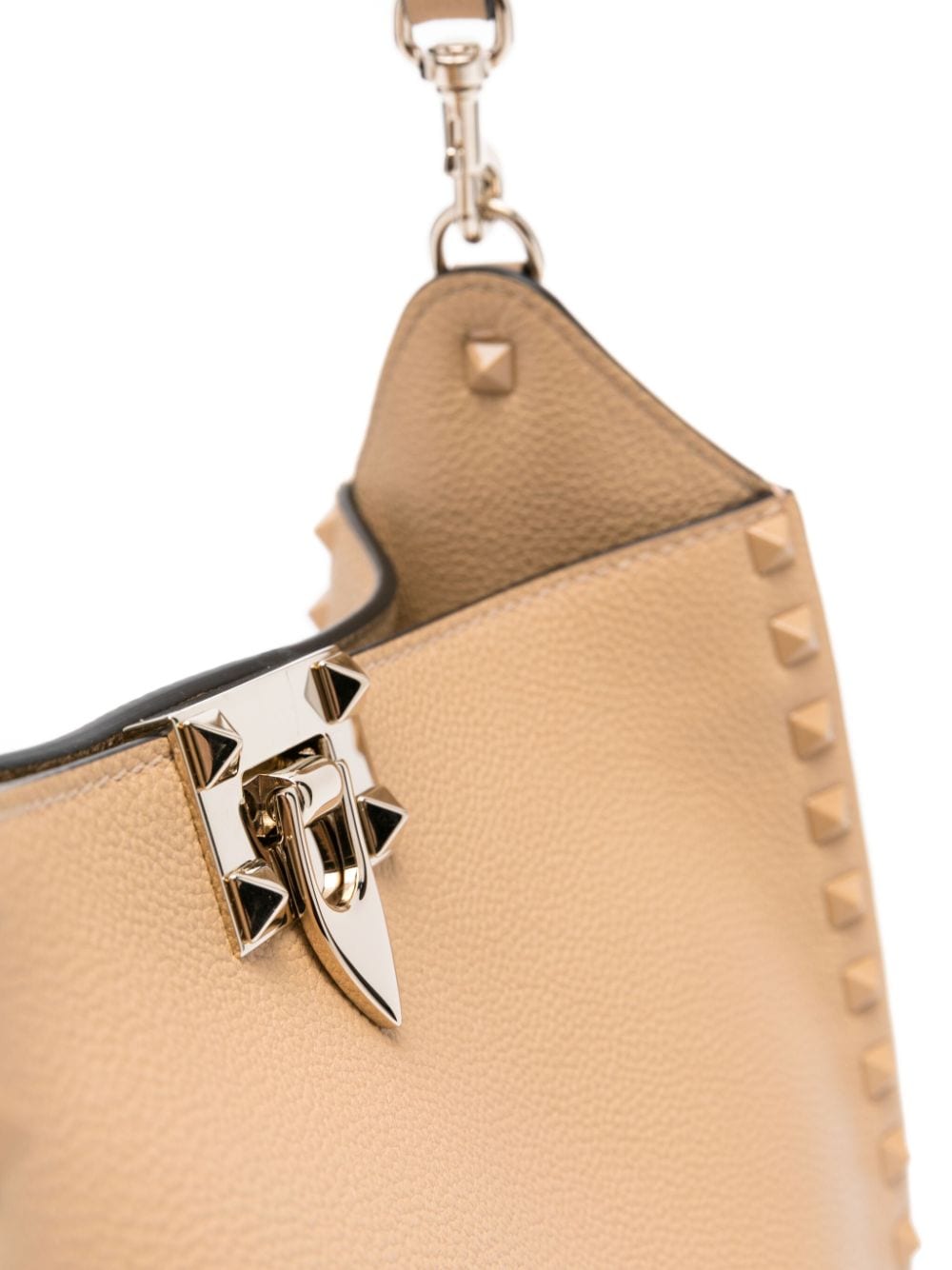 VALENTINO GARAVANI VALENTINO GARAVANI- Hobo Rockstud Leather Shoulder Bag