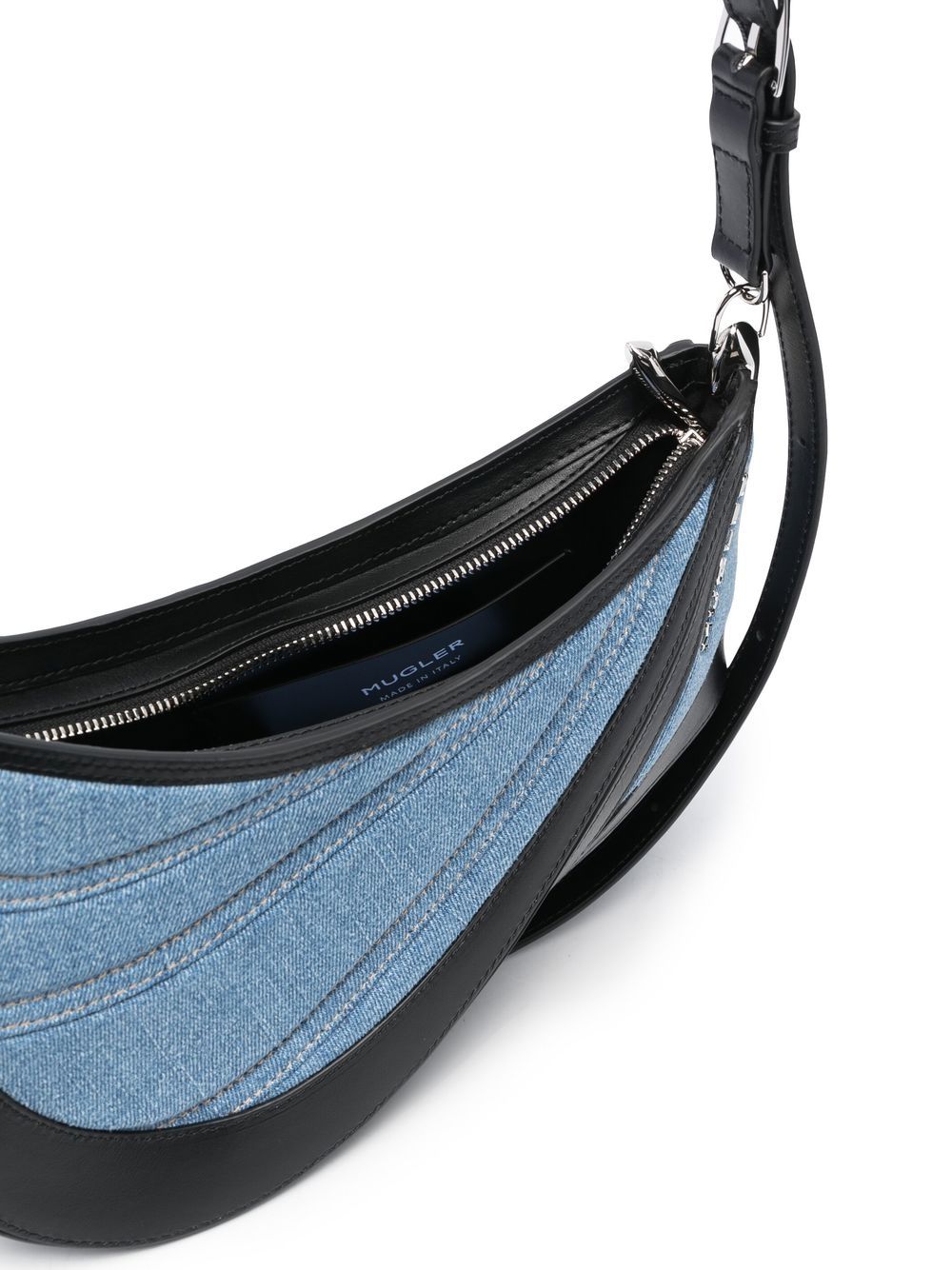 Mugler MUGLER- Spiral Curve 01 Denim Shoulder Bag