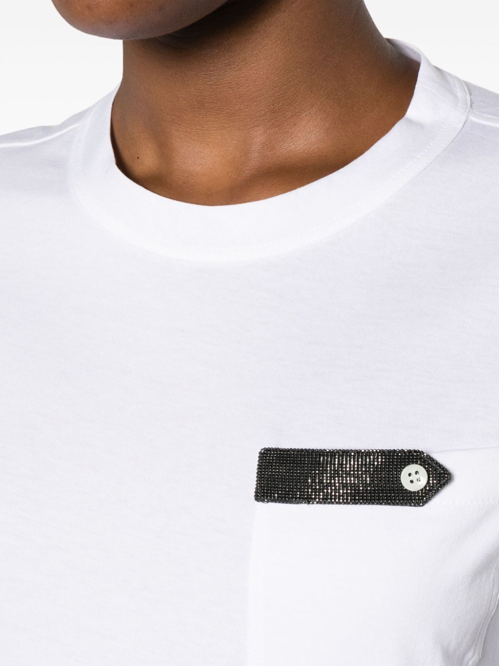 Brunello Cucinelli BRUNELLO CUCINELLI- Cotton T-shirt With Precious Details