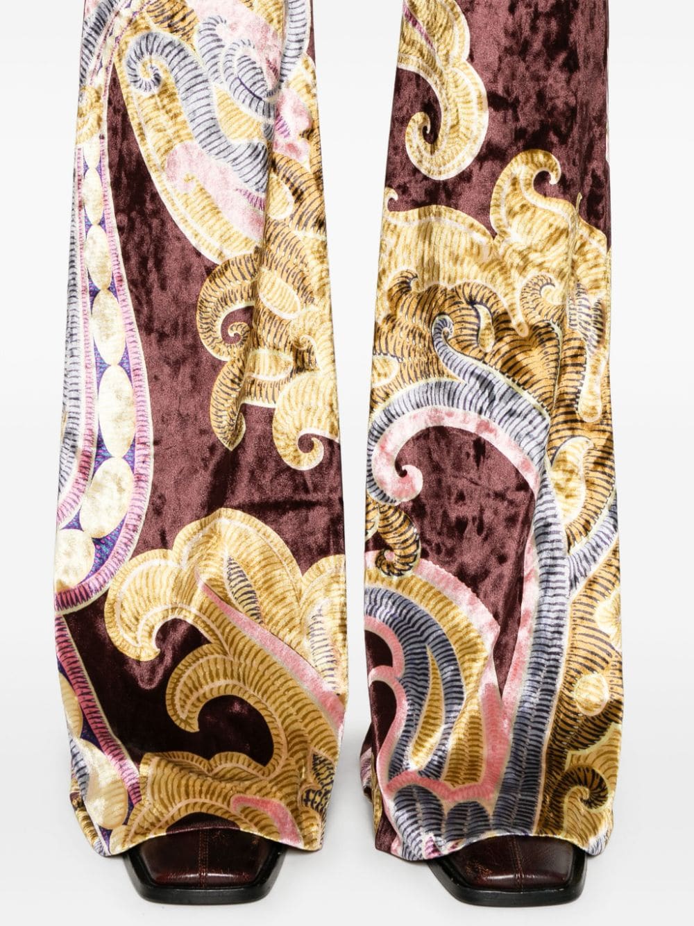 Etro ETRO- Printed Flared Leg Trousers