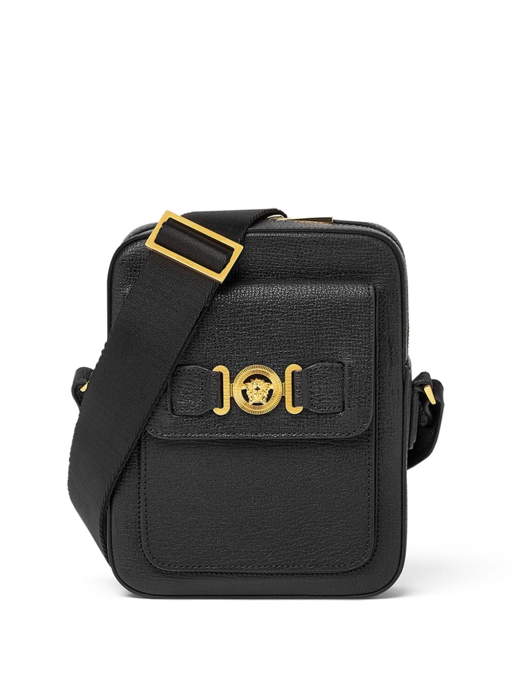 Versace VERSACE- Medusa Biggie Leather Crossbody Bag