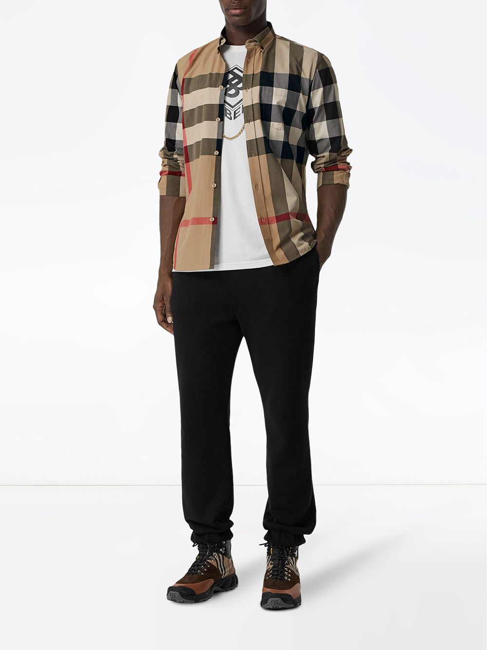 Burberry BURBERRY- Check Motif Cotton Shirt