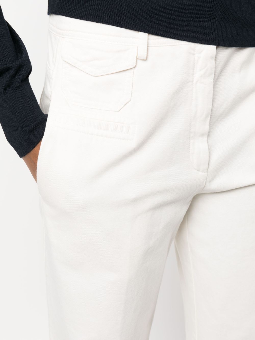 Forte Forte FORTE FORTE- High-waisted Cotton Twill Trousers