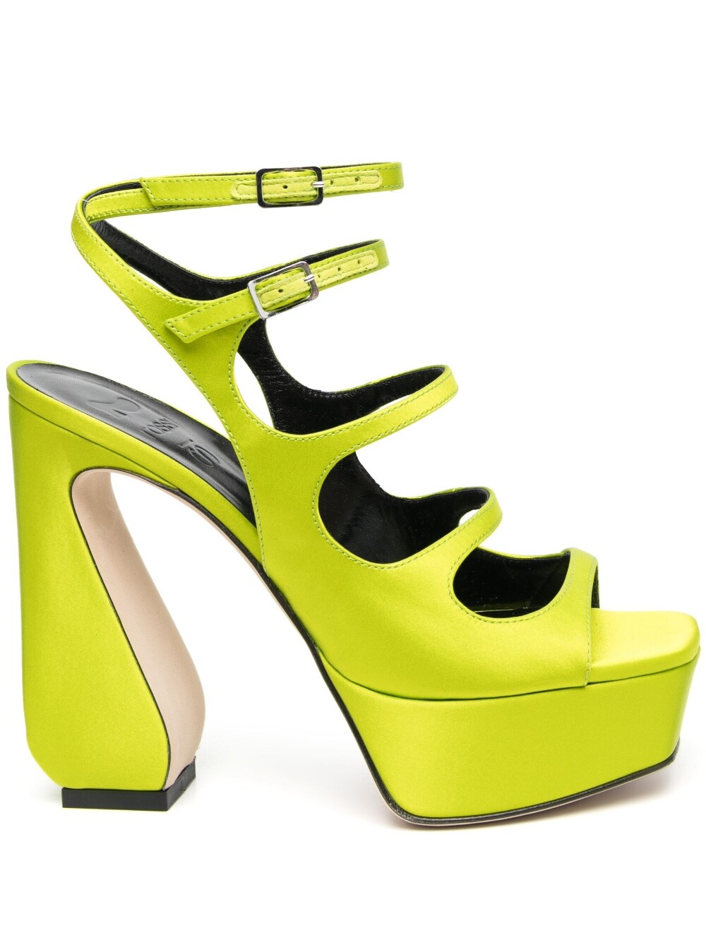 Si Rossi SI ROSSI- Crepe Satin Heel Sandals