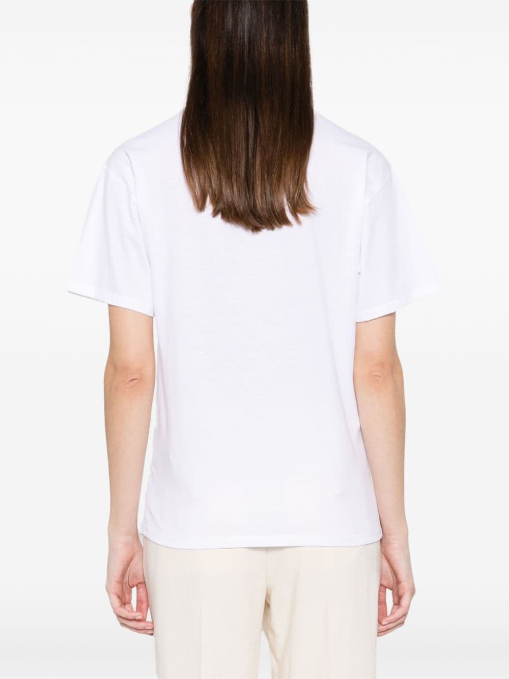 Ermanno ERMANNO- Embroidered Cotton T-shirt