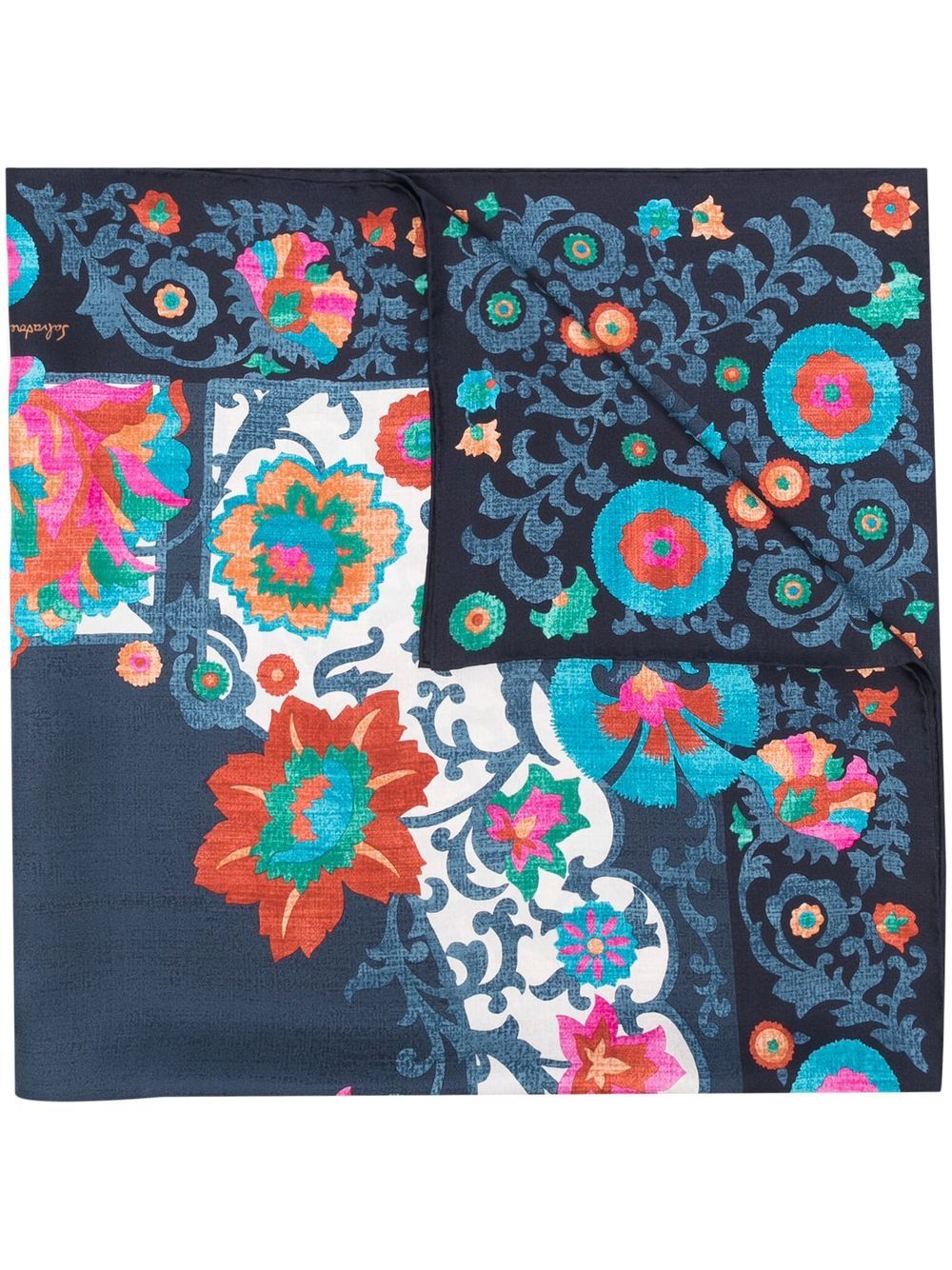 Ferragamo FERRAGAMO- Printed Silk Foulard