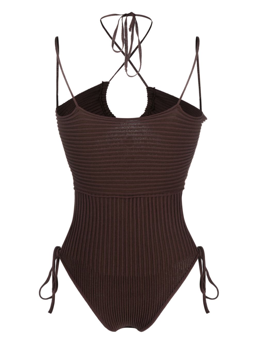  ANDREADAMO- Cut-out Knitted Bodysuit