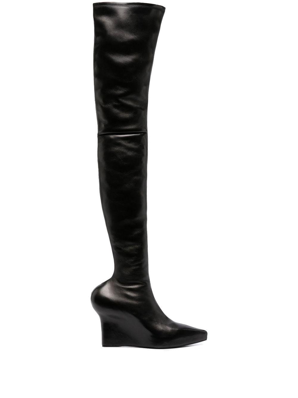 Givenchy GIVENCHY- Leather Over The Knee Heel Boots