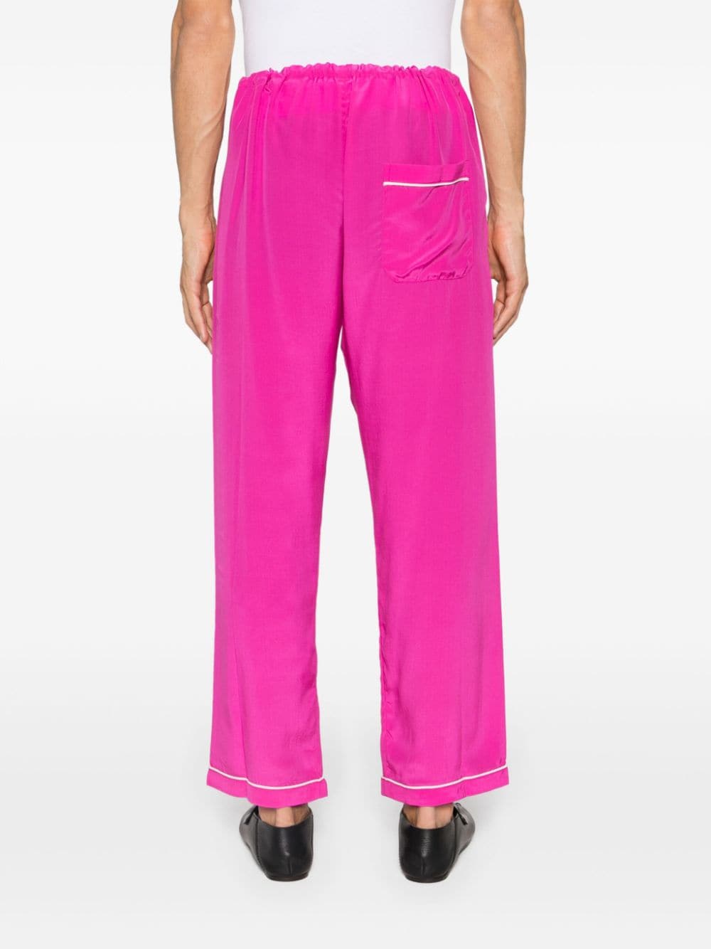 BODE BODE- Wide Leg Silk Trousers