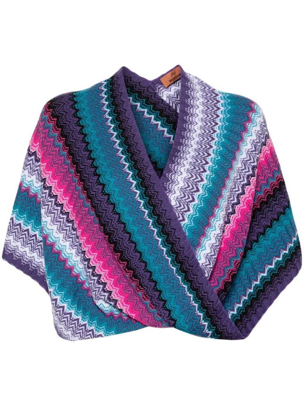 Missoni MISSONI- Zig Zag Wool Poncho