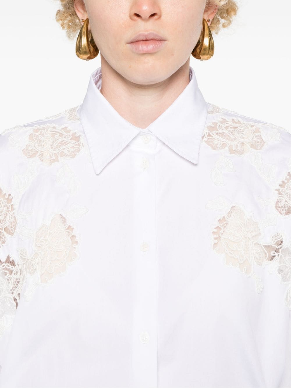 Ermanno Scervino ERMANNO SCERVINO- Embroidered Cotton Shirt