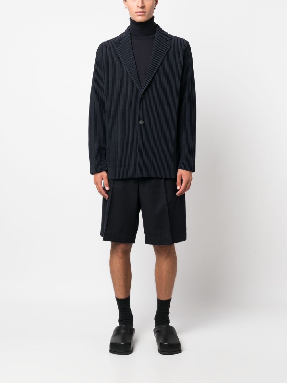 Issey Miyake ISSEY MIYAKE- Pleated Single-breasted Jacket