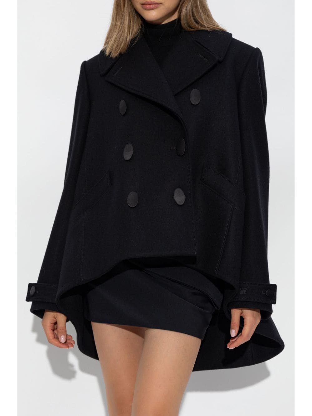 Givenchy GIVENCHY- Wool Cropped Caban Coat