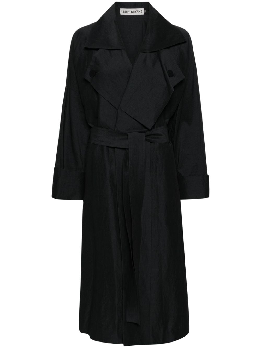 Issey Miyake ISSEY MIYAKE- Linen Blend Belted Trench Coat