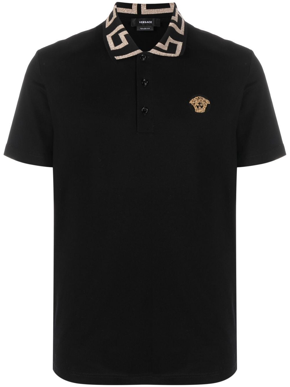 Versace VERSACE- Greca Organic Cotton Polo Shirt