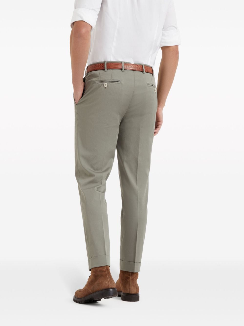 Brunello Cucinelli BRUNELLO CUCINELLI- Gabardine Cotton Trousers