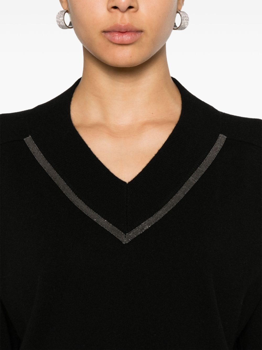 Brunello Cucinelli BRUNELLO CUCINELLI- V-neck Cashmere Sweater