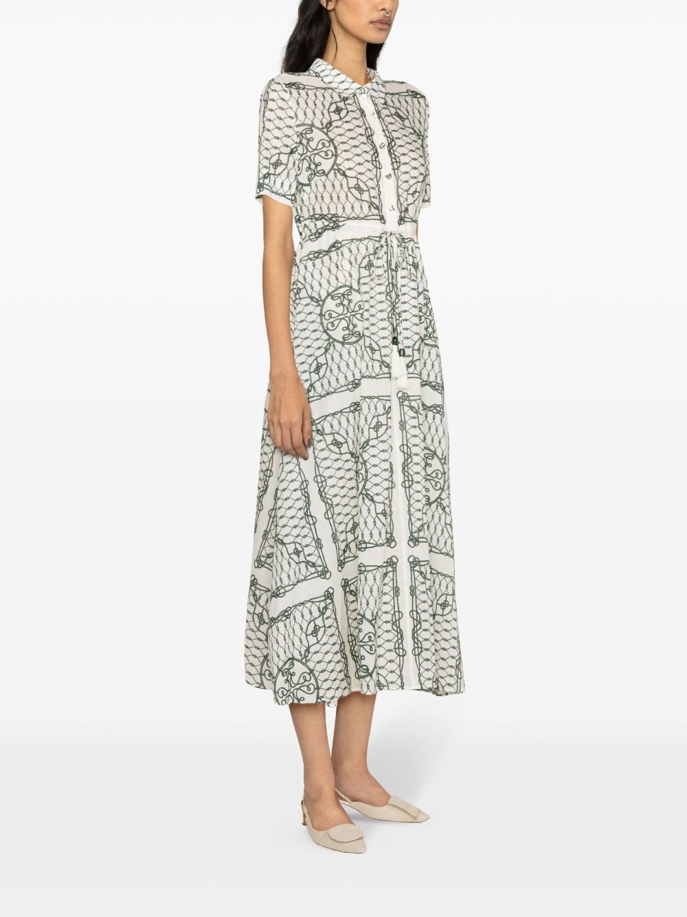 Tory Burch TORY BURCH- Printed Cotton Shirt Dress