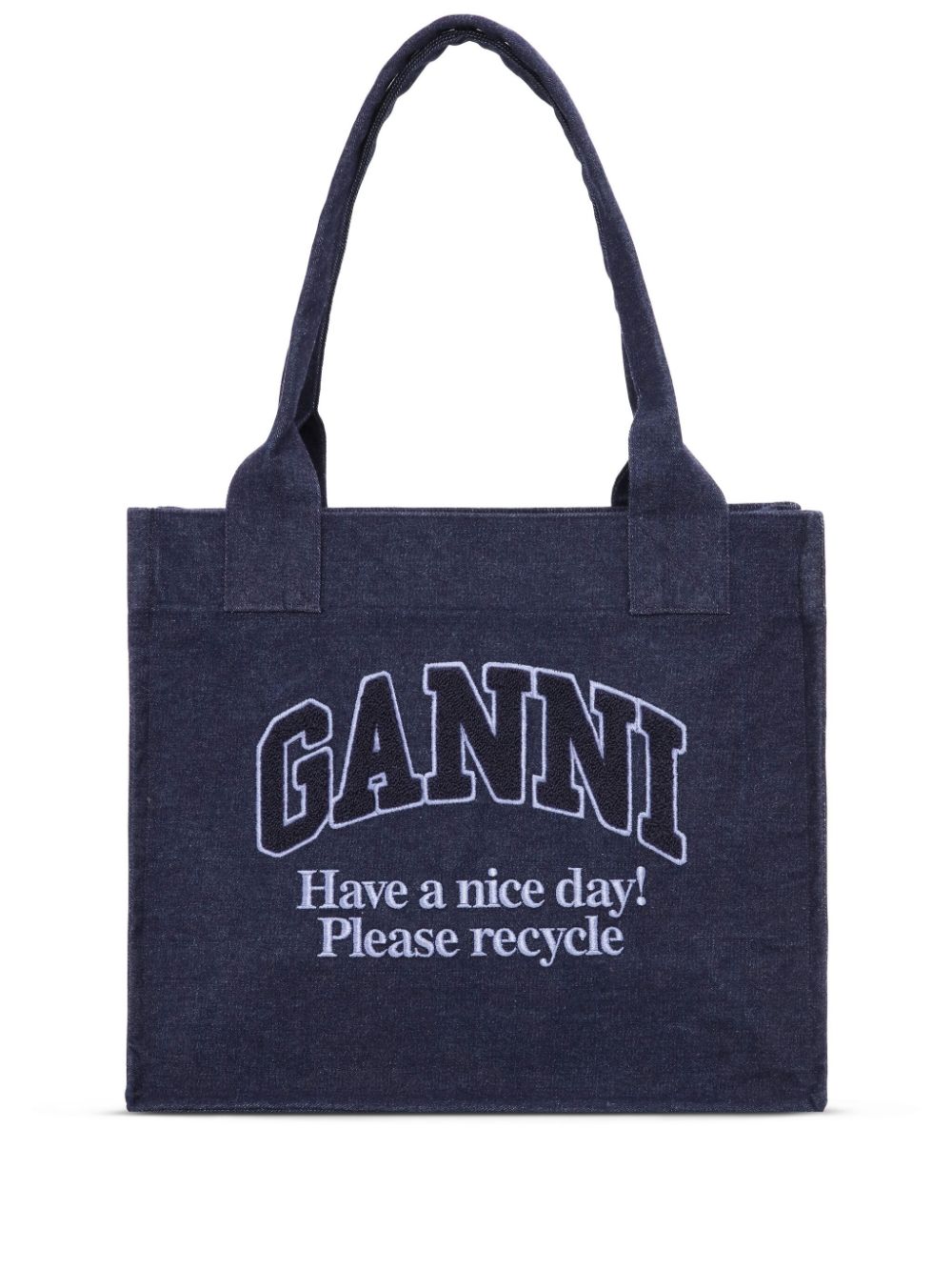 Ganni GANNI- Denim Large Tote Bag