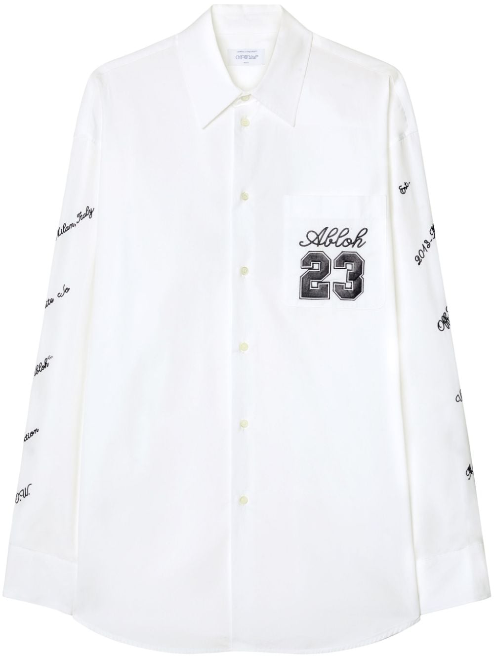 OFF-WHITE OFF-WHITE- Logo Cotton Overshirt