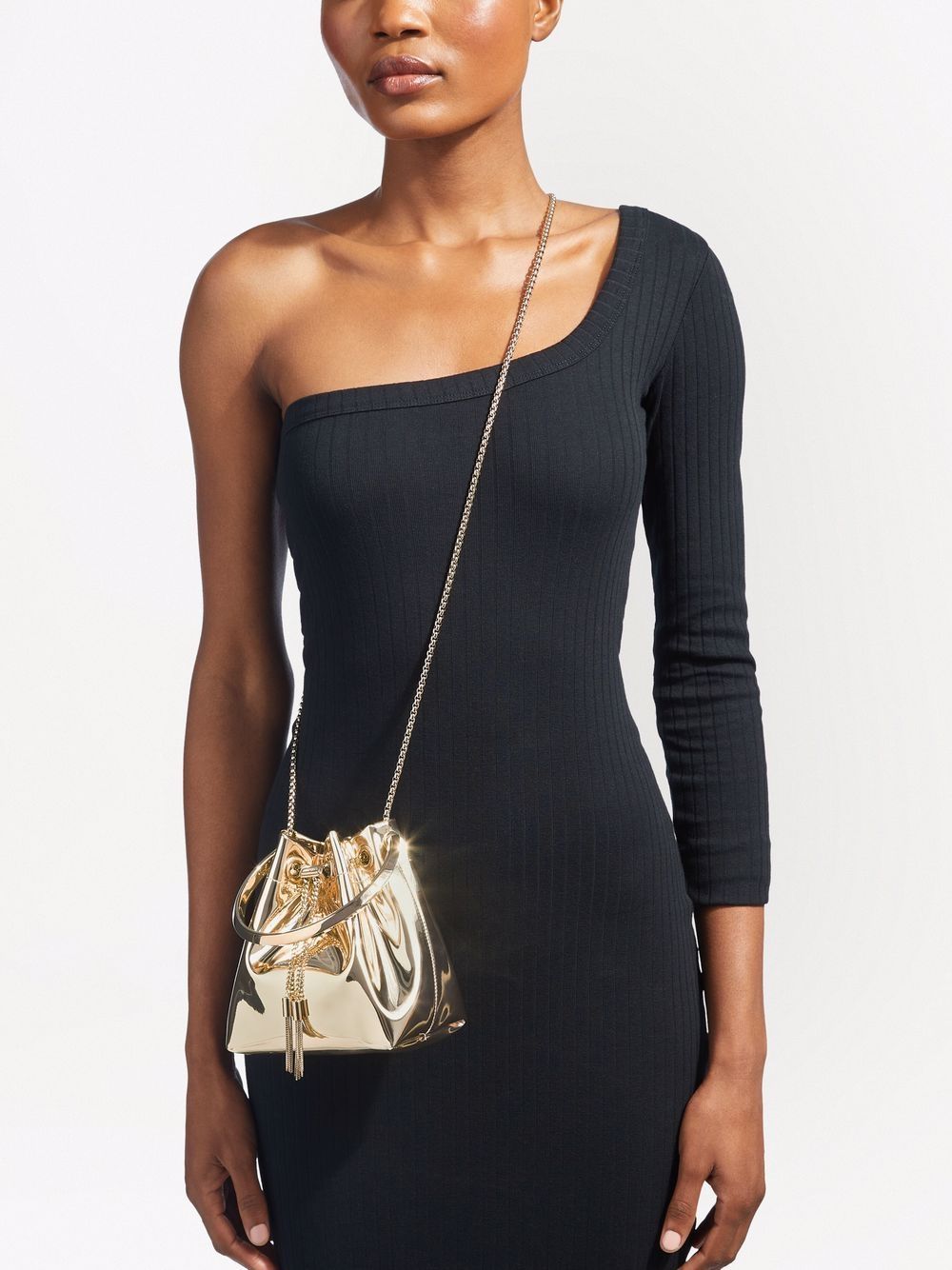 Jimmy Choo JIMMY CHOO- Bon Bon Leather Bucket Bag