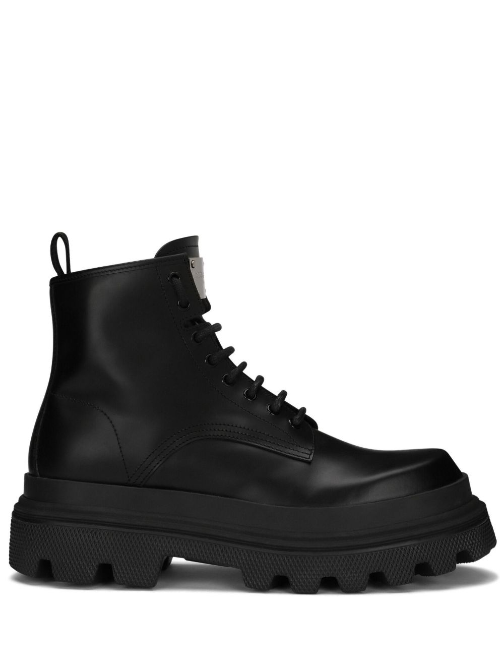 Dolce & Gabbana DOLCE & GABBANA- Leather Laced Up Boots