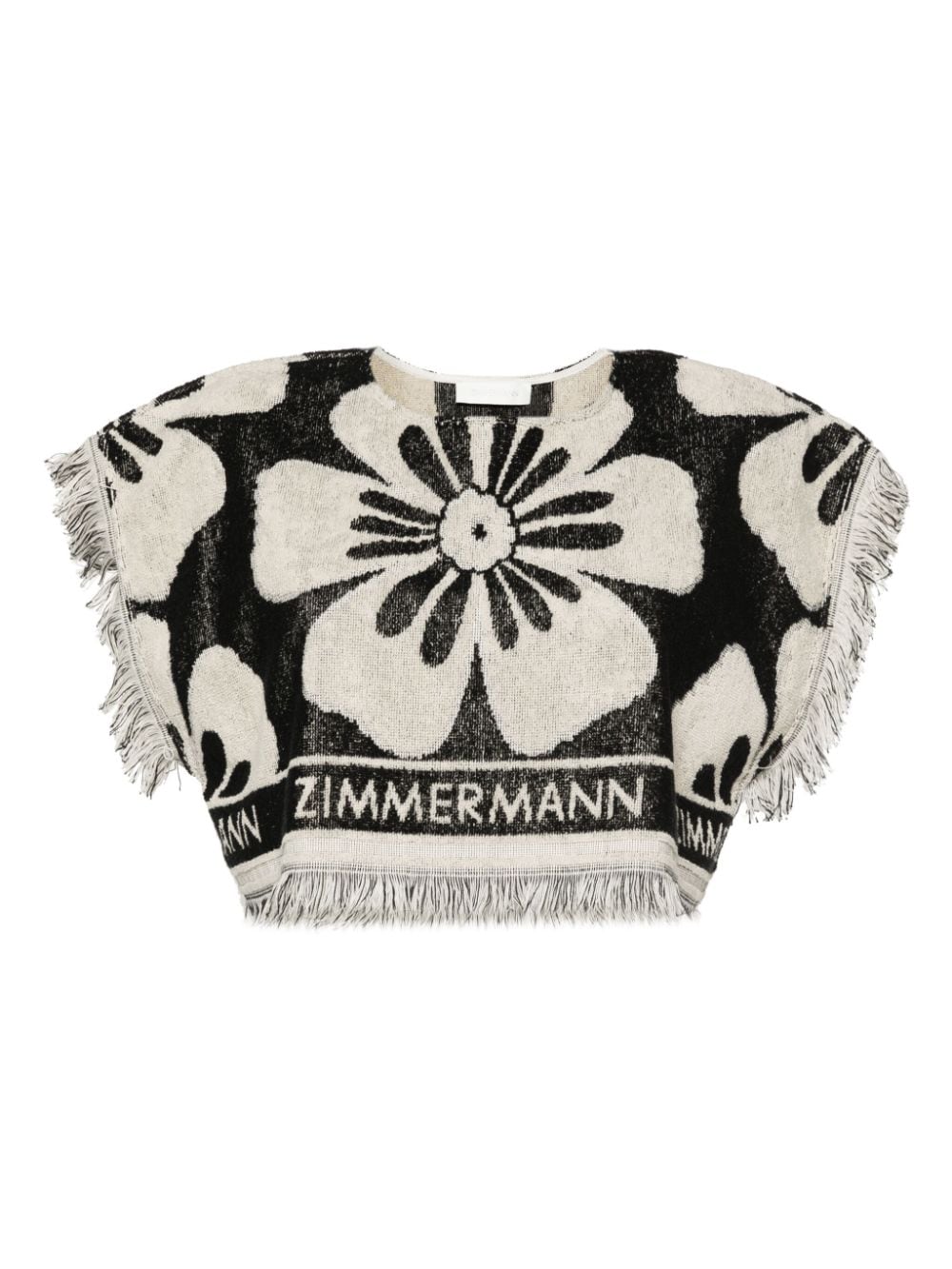 Zimmermann ZIMMERMANN- Logo Towelling Cropped Top