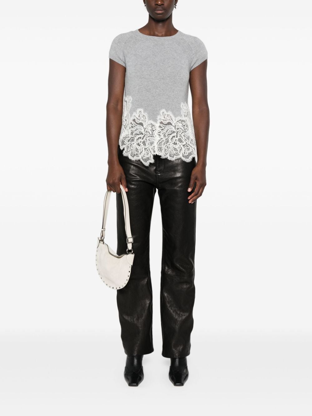 Ermanno Scervino ERMANNO SCERVINO- Embroidered Wool T-shirt