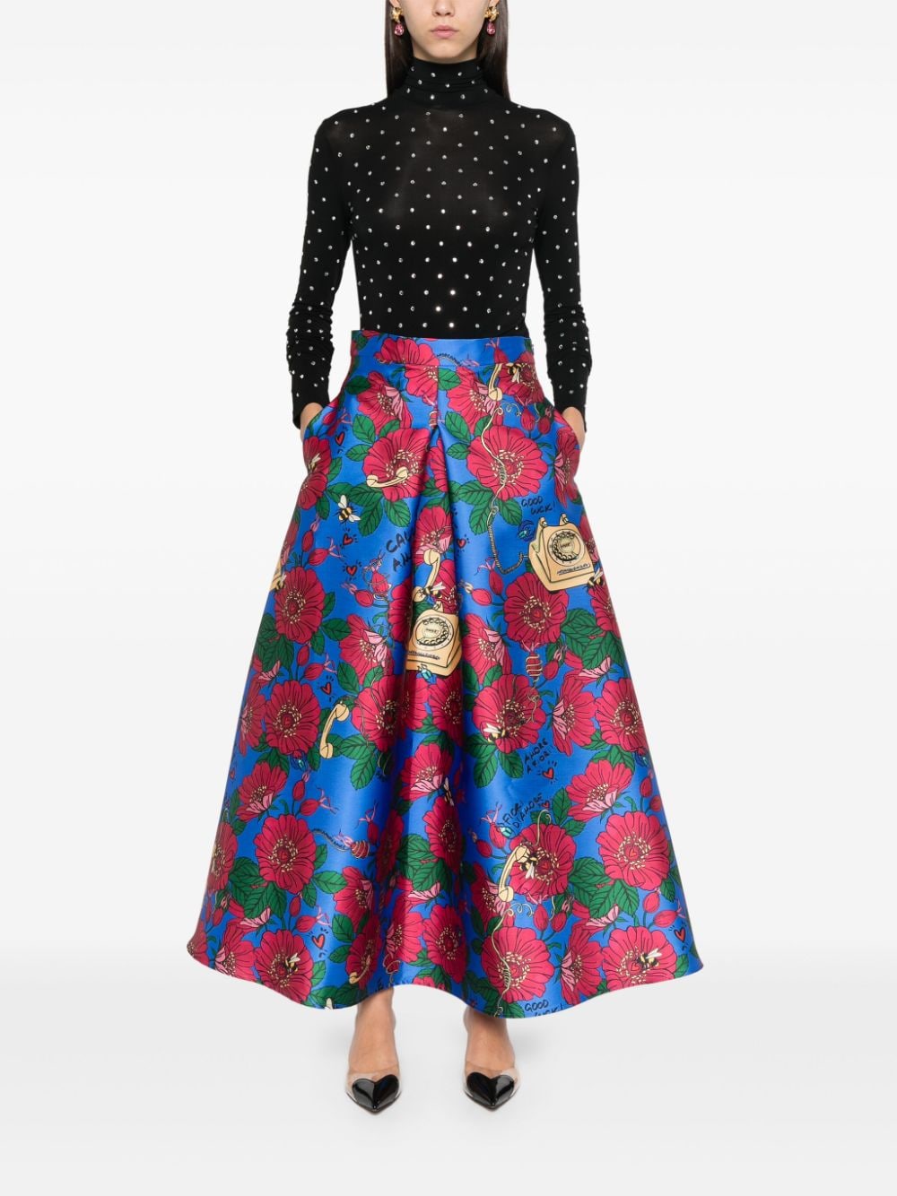 Alessandro Enriquez ALESSANDRO ENRIQUEZ- Printed Long Skirt