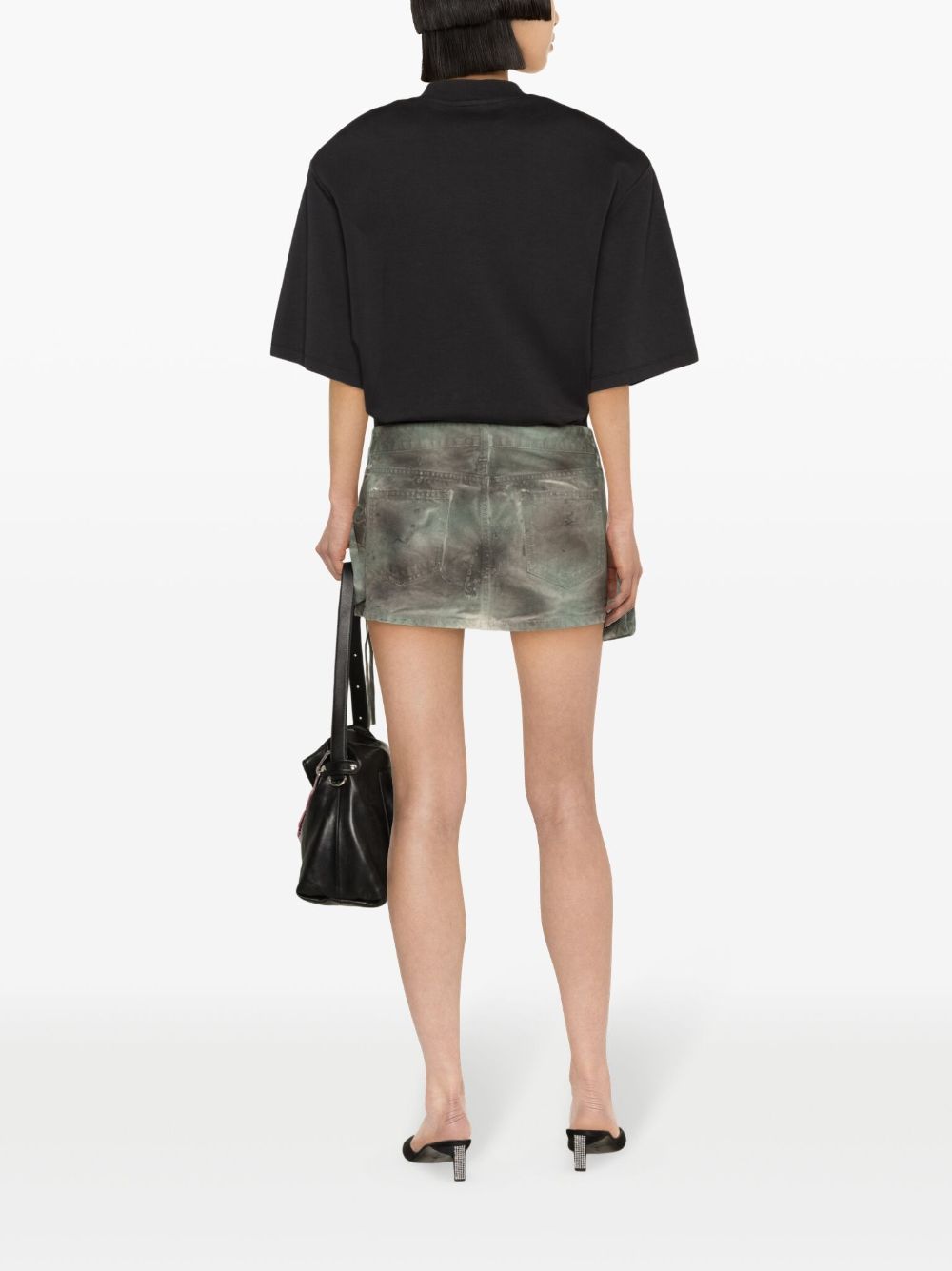 The Attico THE ATTICO- Fay Camouflage Denim Mini Skirt