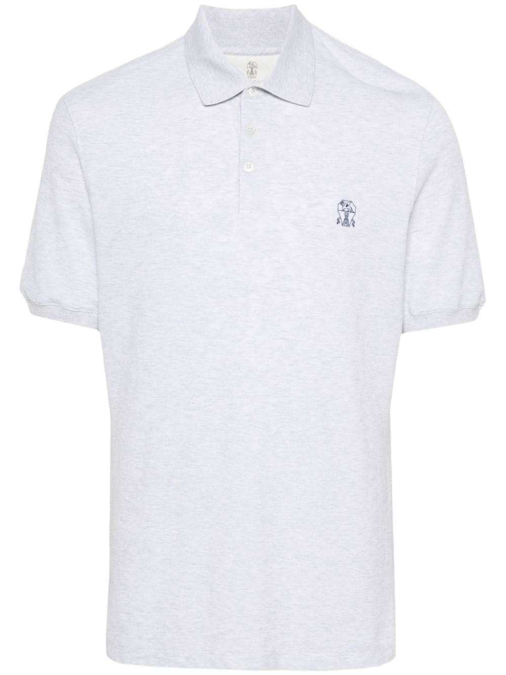 Brunello Cucinelli BRUNELLO CUCINELLI- Logo Cotton Polo Shirt