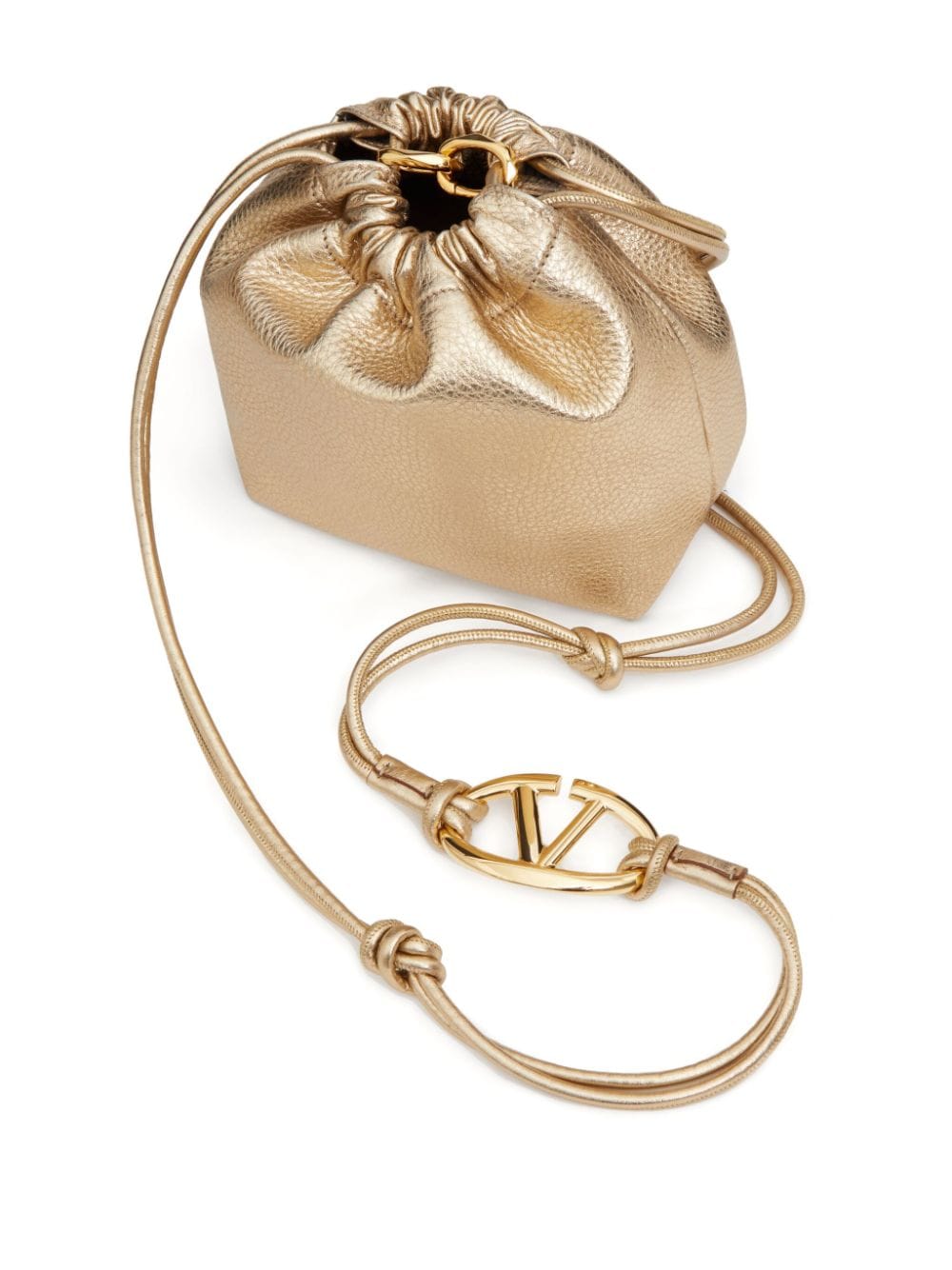 VALENTINO GARAVANI VALENTINO GARAVANI- Vlogo Pouf Leaher Satchel Bag