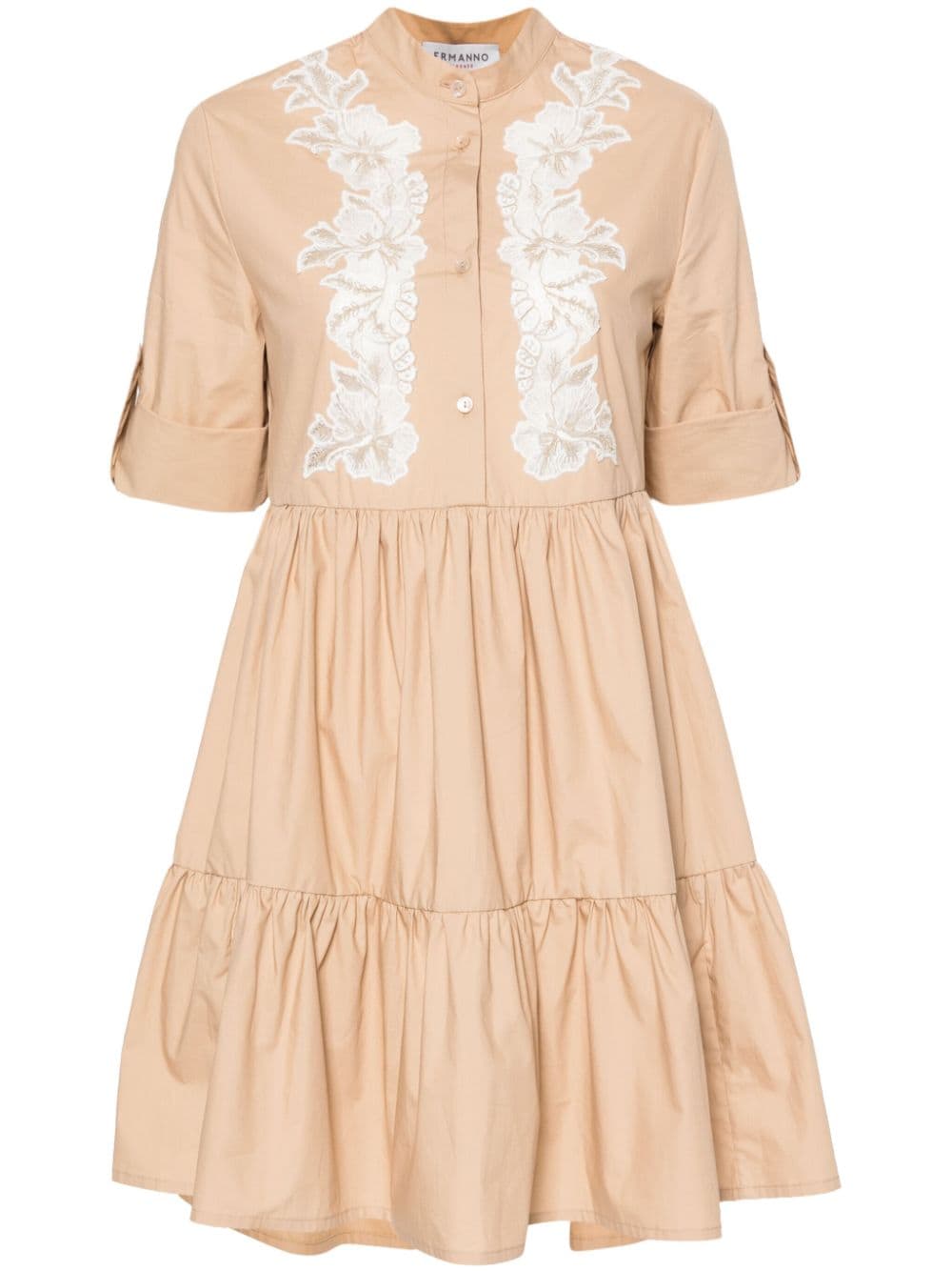 Ermanno ERMANNO- Embroidered Cotton Dress