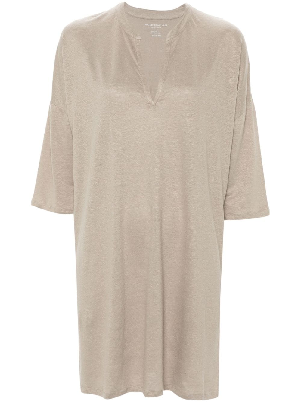 Majestic MAJESTIC- Linen Blend Tunic Dress