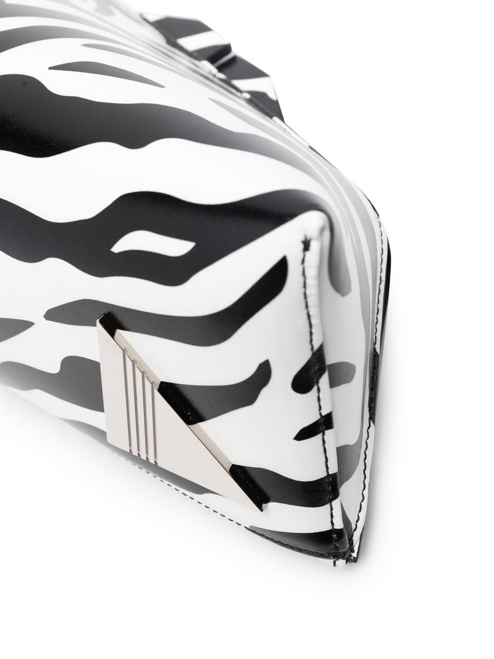 The Attico THE ATTICO- 8.30 Pm Zebra Pattern Leather Clutch Bag