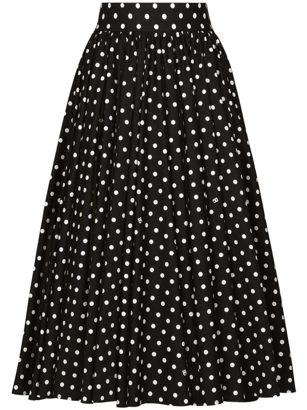 Dolce & Gabbana DOLCE & GABBANA- Dots Print Cotton Skirt