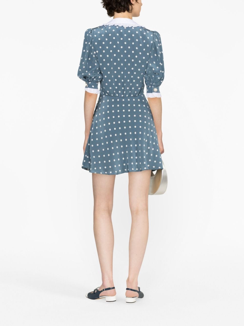 Alessandra Rich ALESSANDRA RICH- Polka Dot Silk Mini Dress