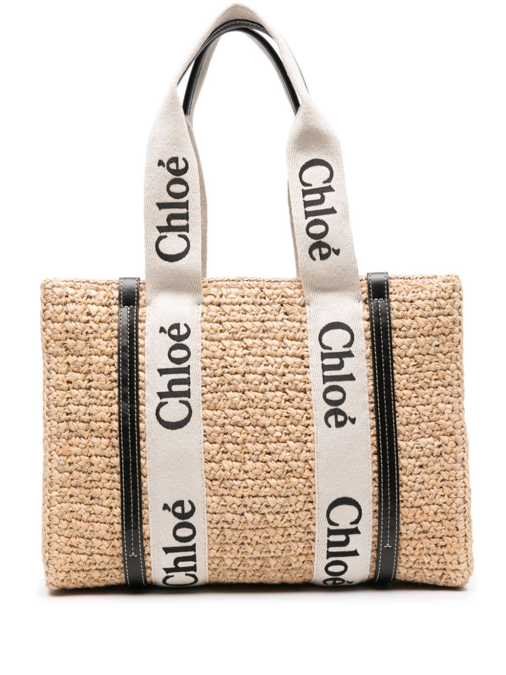 Chloé CHLOÉ- Woody Medium Raffia Tote