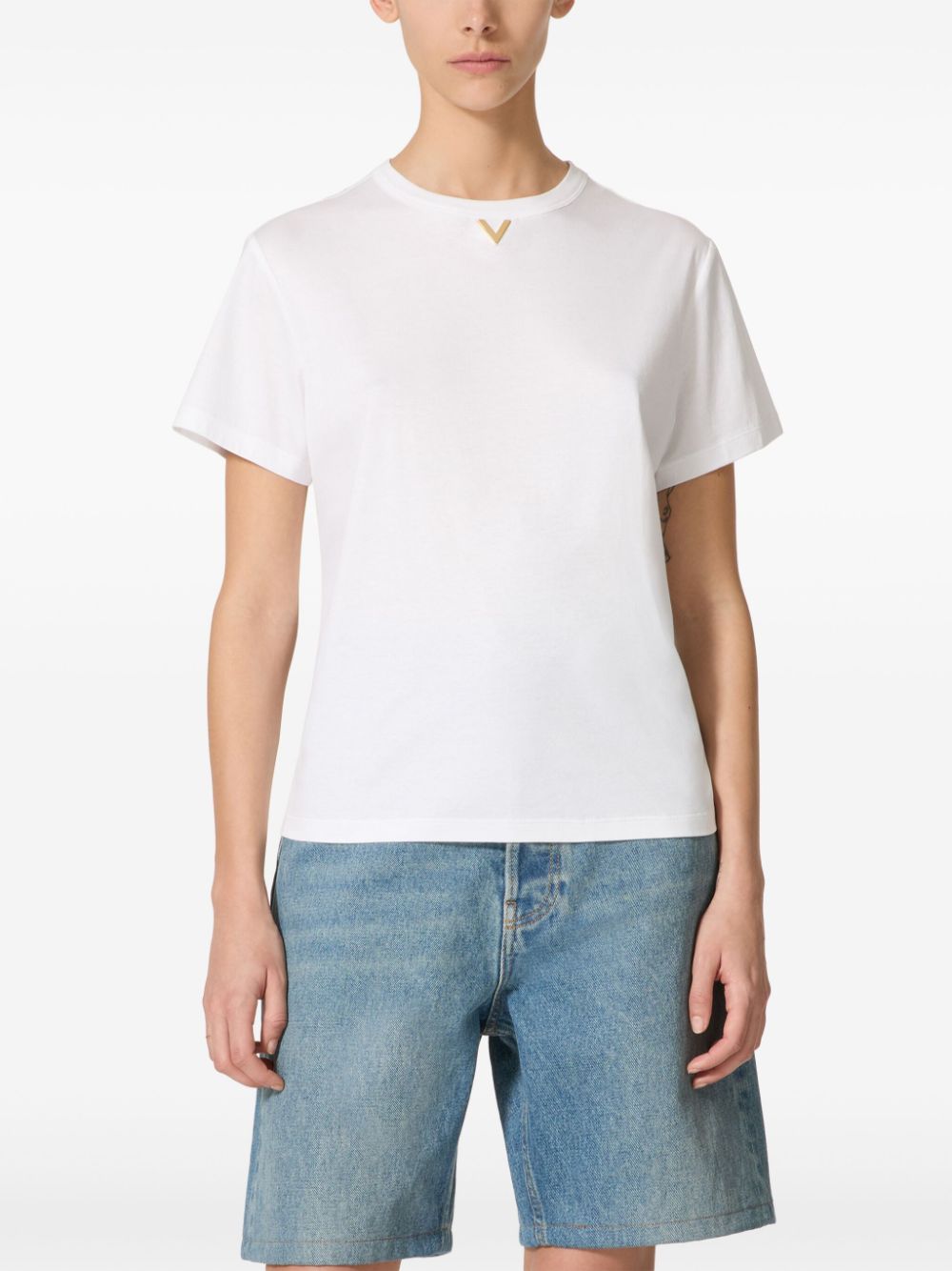 Valentino VALENTINO- Vlogo Cotton T-shirt