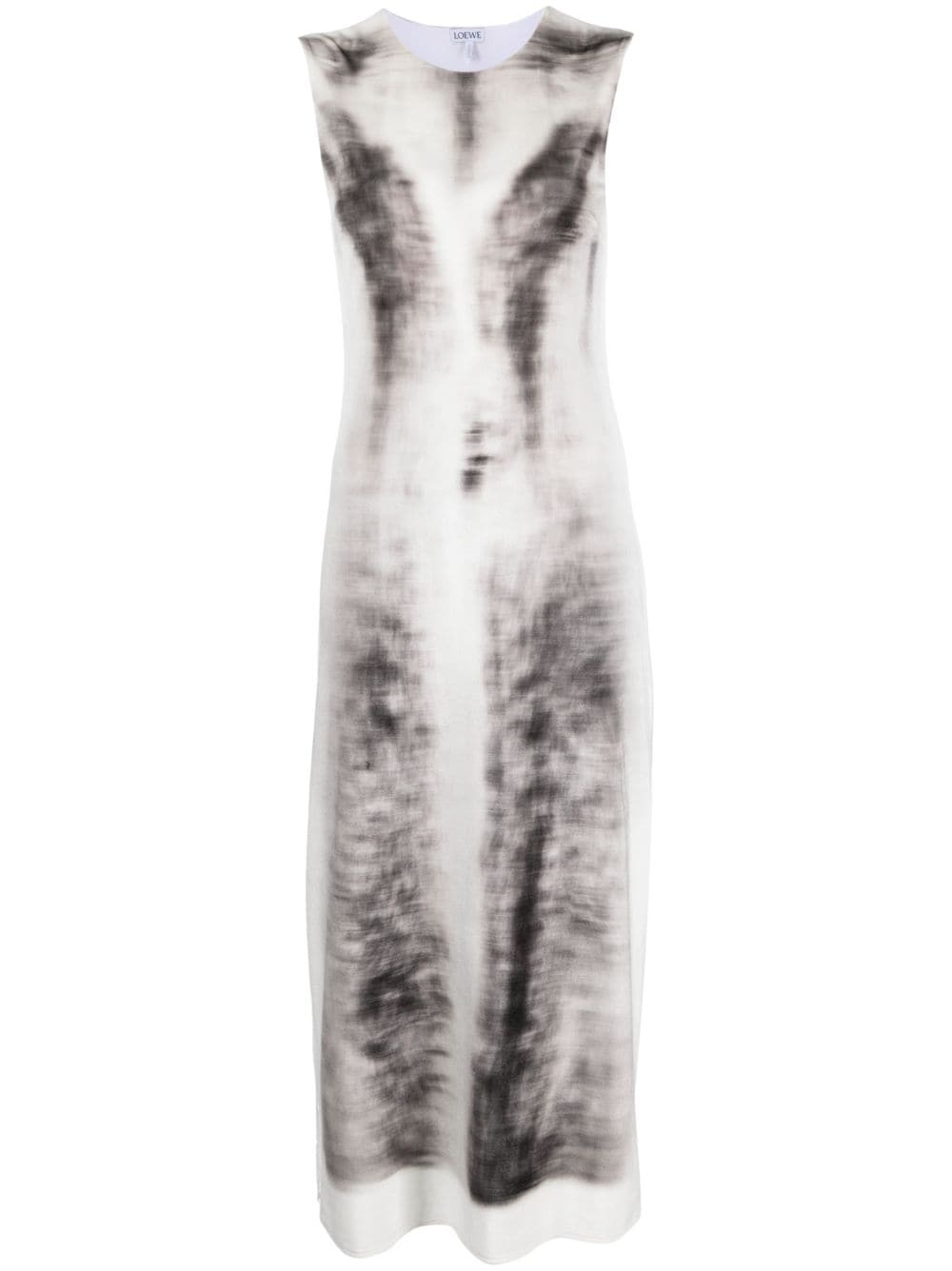 Loewe LOEWE- Blurred Print Tube Dress