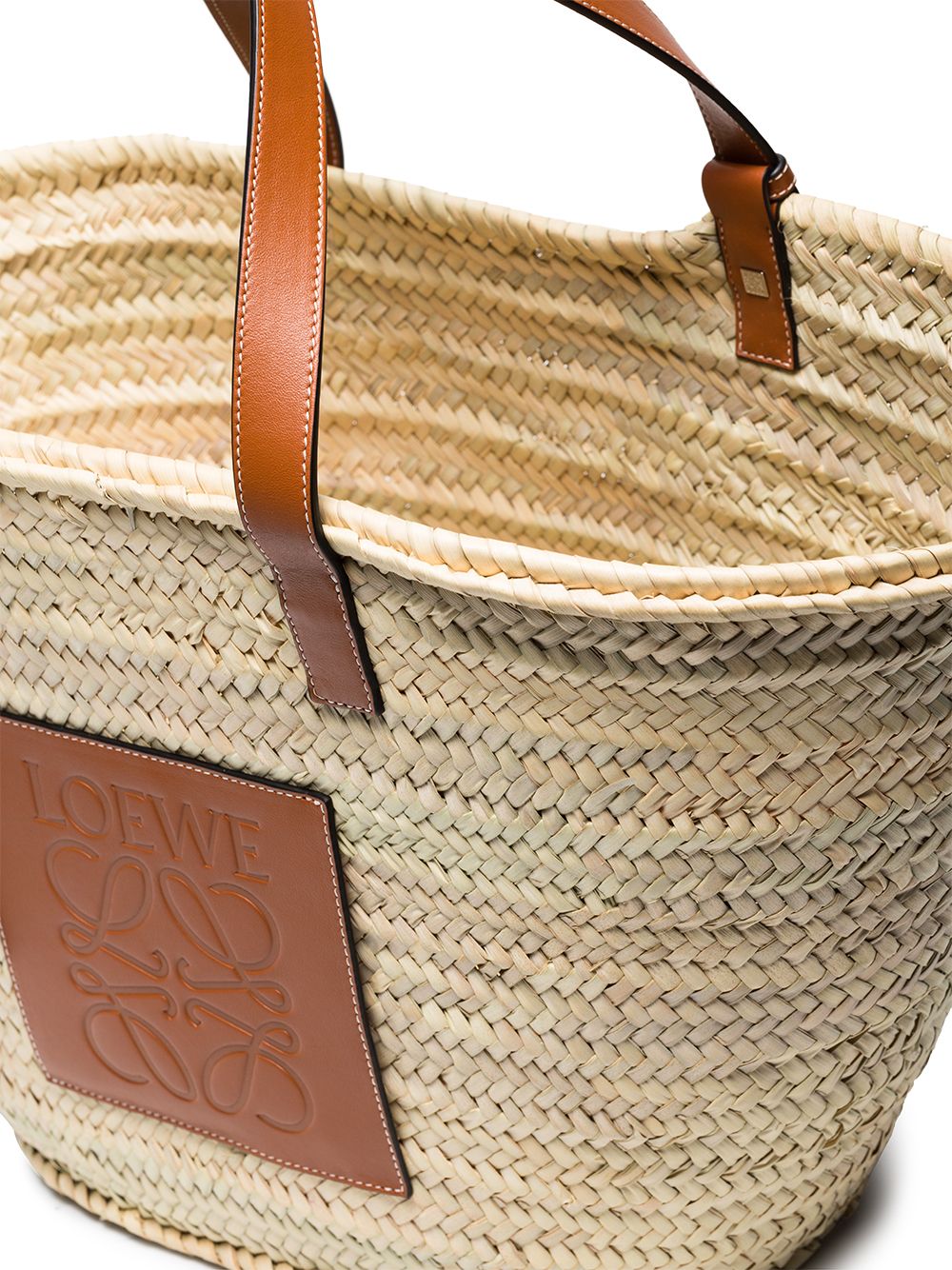 Loewe Paula's Ibiza LOEWE PAULA'S IBIZA- Basket Raffia And Leather Tote Bag