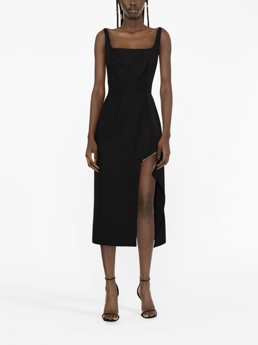 Alexander McQueen ALEXANDER MCQUEEN- Grain De Poudre Wool Midi Dress