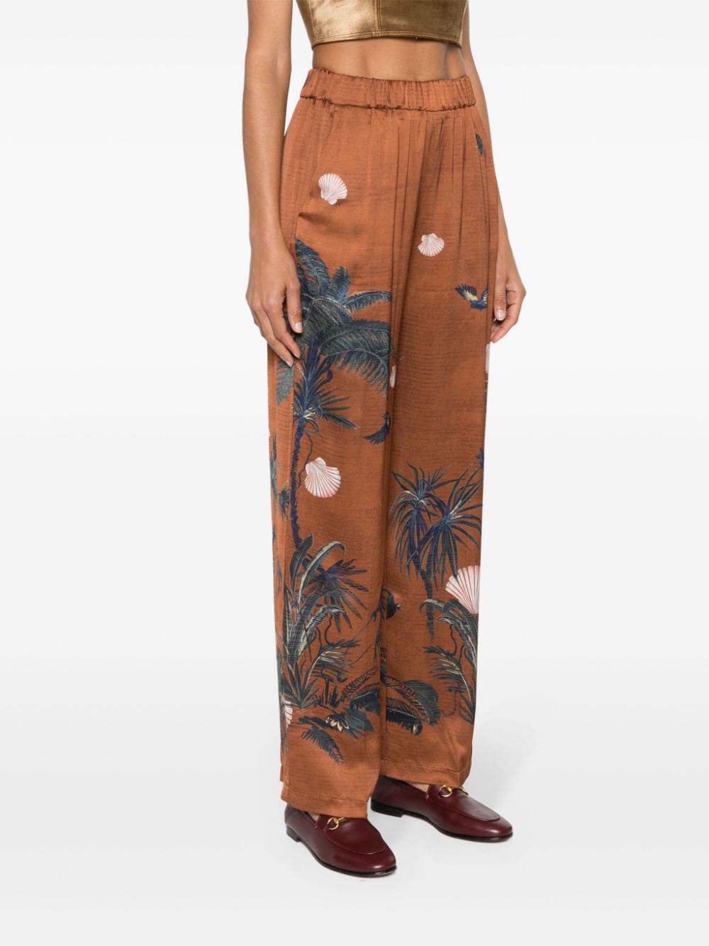 Forte Forte FORTE FORTE- Satin Printed Trousers