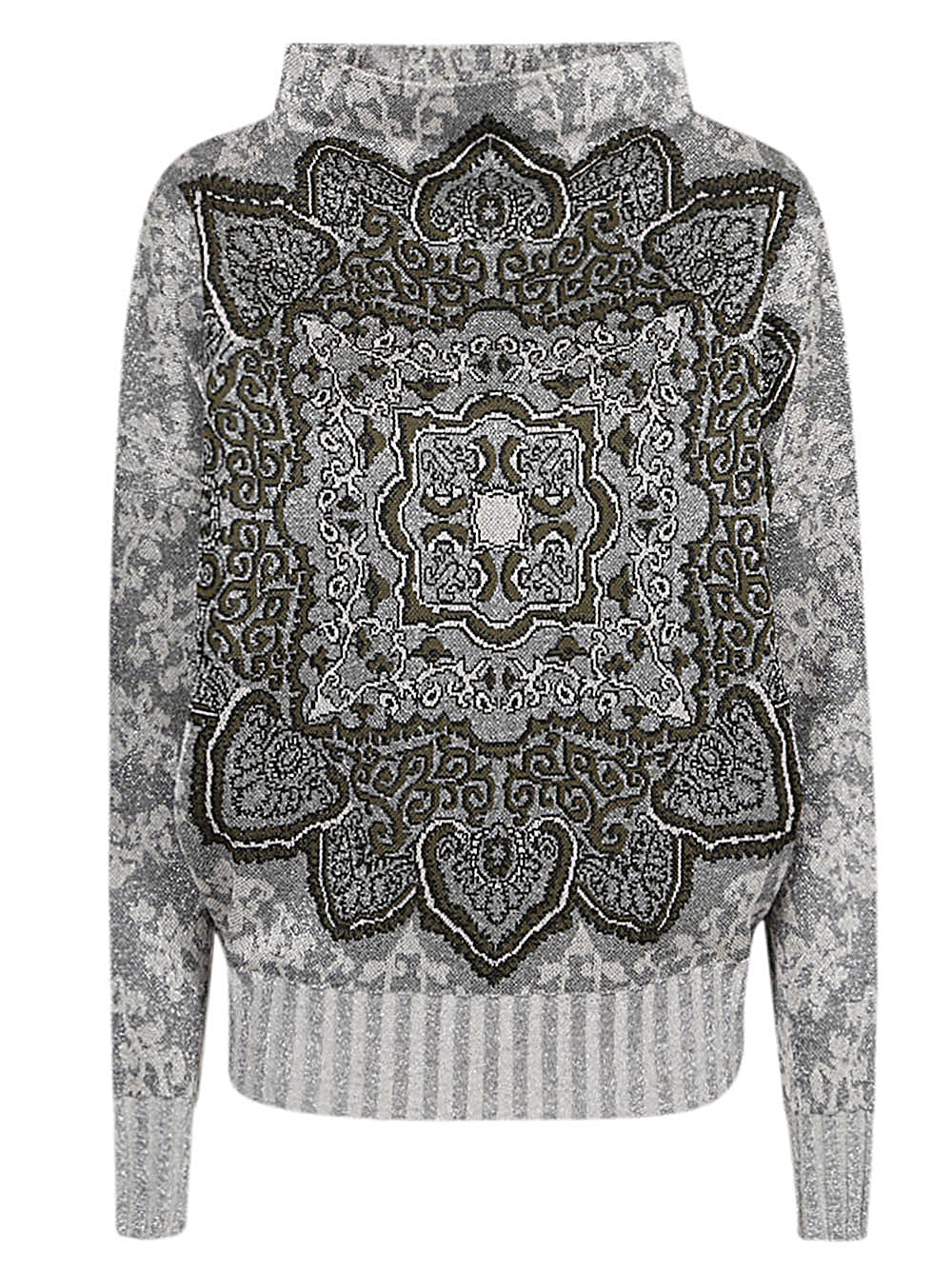 Circus Hotel CIRCUS HOTEL- Embroidered Viscose Turtleneck Sweater