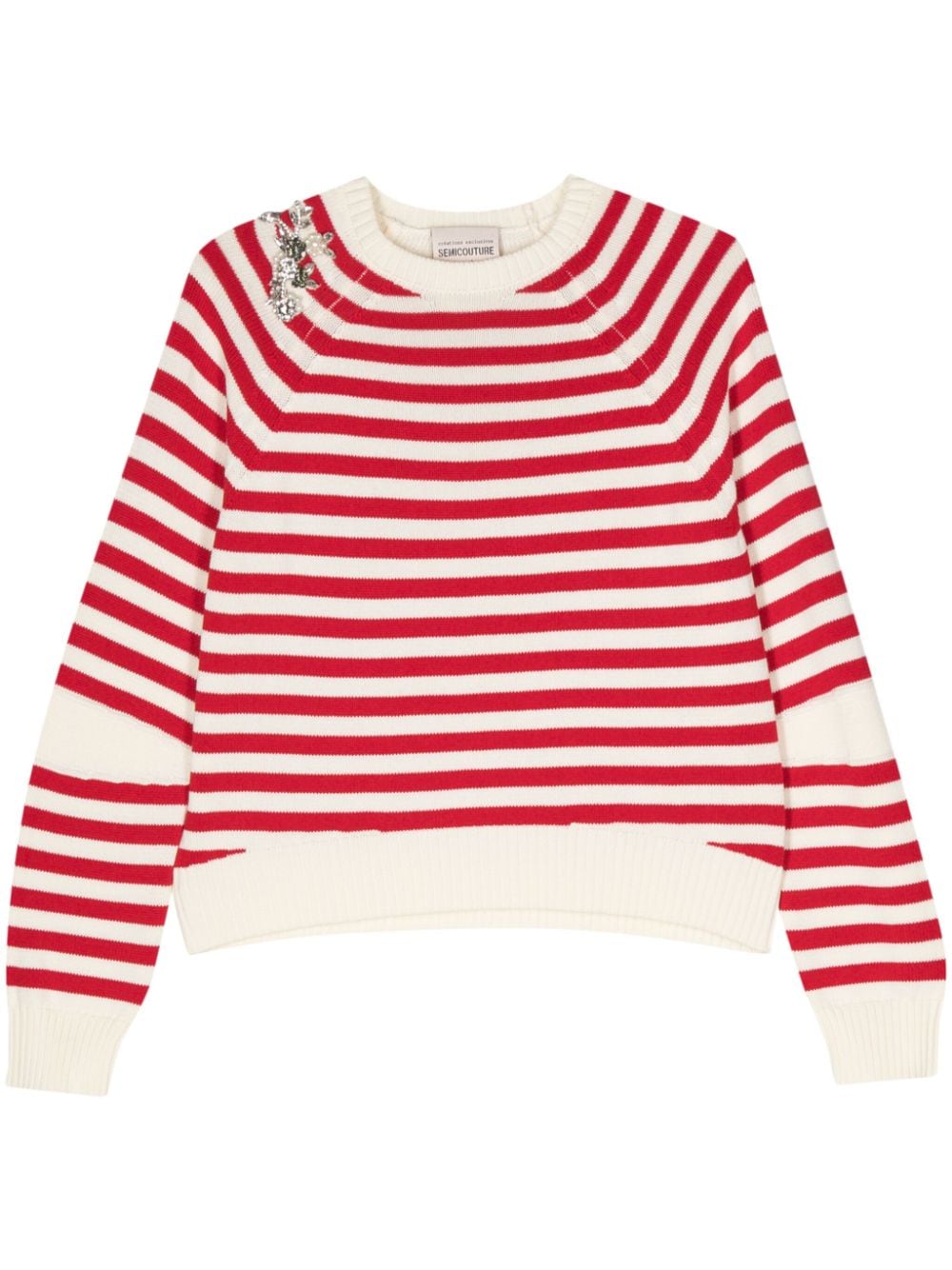 Semicouture SEMICOUTURE- Stephanie Striped Cotton Sweater