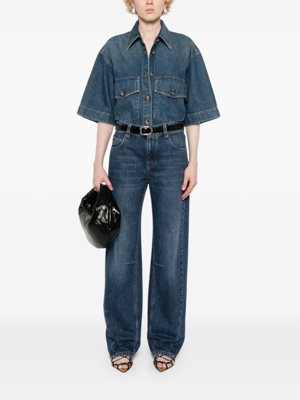 Khaite KHAITE- Mahsha Denim Cotton Shirt